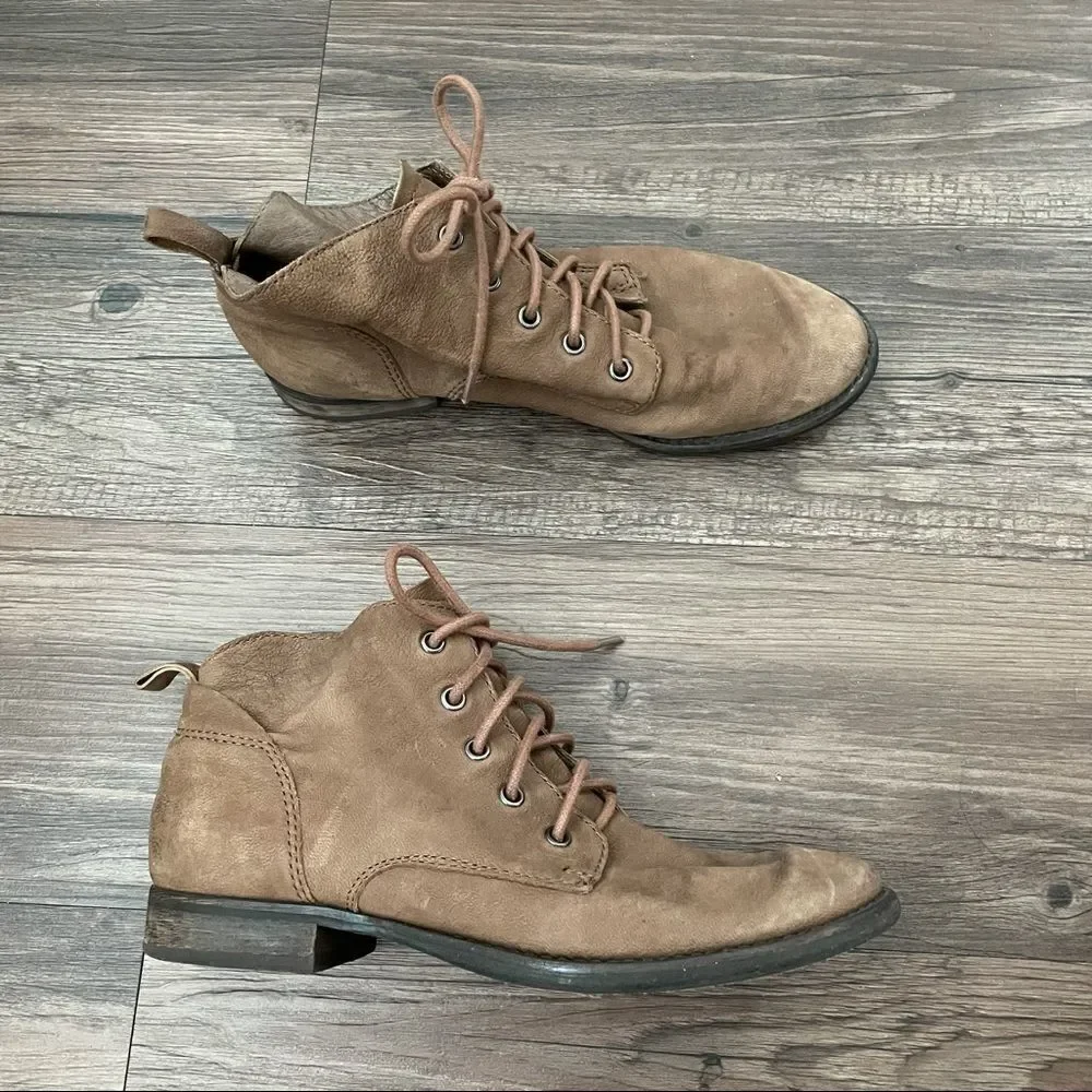 𝅺sam Edelman brown lace up ankle booties Size 6.5